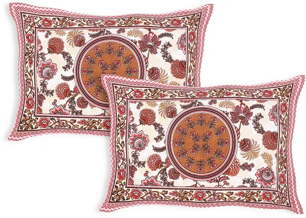 Florina_Peach_Cotton_Premium_&_Elegant_Jaipuri_Prints_Bedsheet_(_90"_X_108"_)__With_2_Pillow_Covers_(_17"_X_27"_)_By_Sabhinjo
