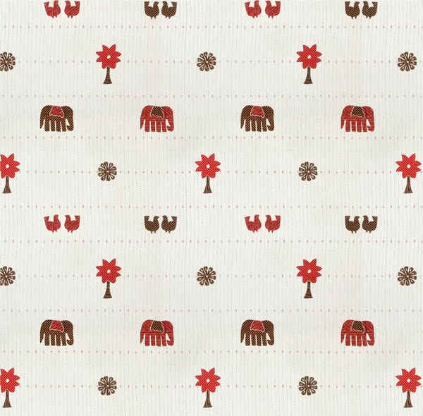 Gujri_Patch_Red_&_White_Cotton_Premium_&_Elegant_Animal_King_Size_Bedsheet_(90"X108")__With_2_Pillow_Covers_(_17"_X_27"_)_By_Sabhinjo
