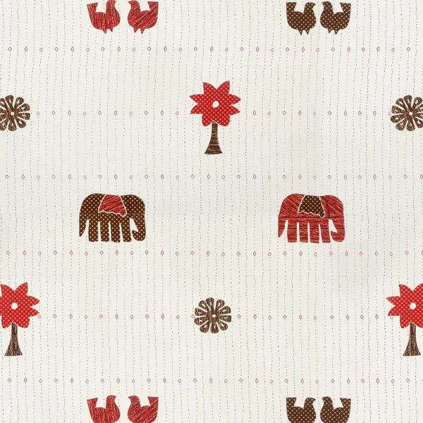 Gujri_Patch_Red_&_White_Cotton_Premium_&_Elegant_Animal_King_Size_Bedsheet_(90"X108")__With_2_Pillow_Covers_(_17"_X_27"_)_By_Sabhinjo