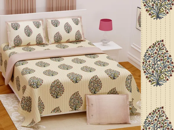 Hand_Work_Brown_Cotton_Premium_&_Elegant_Jaipuri_Prints_King_Size_Bedsheet_(90"X108")__With_2_Pillow_Covers_(_17"_X_27"_)_By_Sabhinjo