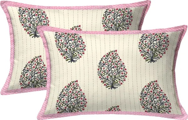 Hand_Work_Pink_Cotton_Premium_&_Elegant_Jaipuri_Prints_King_Size_Bedsheet_(90"X108")__With_2_Pillow_Covers_(_17"_X_27"_)_By_Sabhinjo