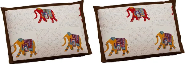 Hand_Work_Brown_Cotton_Premium_&_Elegant_Animal_King_Size_Bedsheet_(90"X108")__With_2_Pillow_Covers_(_17"_X_27"_)_By_Sabhinjo