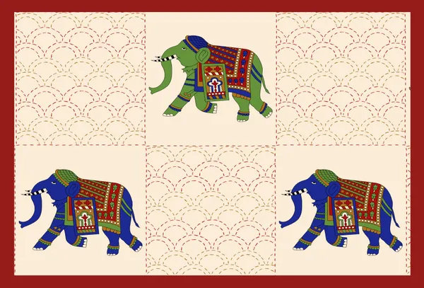 Hand_Work_RED_Cotton_Premium_&_Elegant_Animal_King_Size_Bedsheet_(90"X108")_With_2_Pillow_Covers_(_17"_X_27"_)_By_Sabhinjo