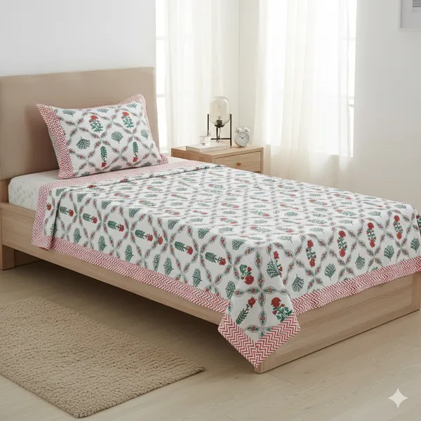 Ananta_Red_Cotton_Premium_&_Elegant_Printed_Single_Dohar_(_60"_X_90"_)By_Sabhinjo