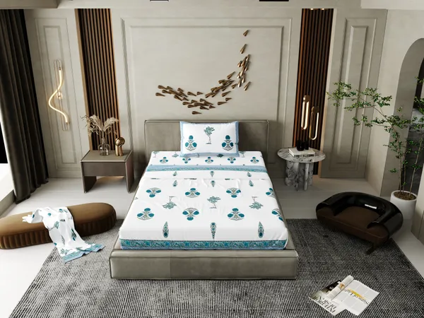 Ananta_Blue_Cotton_Premium_&_Elegant_Printed_Single_Bedsheet_(_60"_X_90"_)__With_1_Pillow_Cover_(_17"_X_27"_)_By_Sabhinjo