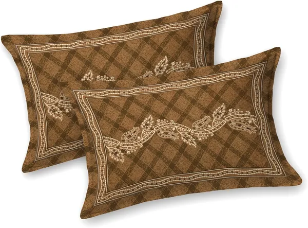 Kashida_Brown_Cotton_Premium_&_Elegant_Floral_King_Size_Bedsheet_(90"X108")_With_2_Pillow_Covers_(_17"_X_27")_By_Sabhinjo
