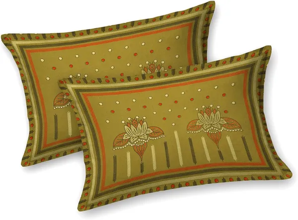 Kashida_Beige_Cotton_Premium_&_Elegant_Floral_King_Size_Bedsheet_(90"X108")__With_2_Pillow_Covers_(_17"_X_27"_)_By_Sabhinjo