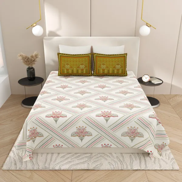 Kashida_Beige_Cotton_Premium_&_Elegant_Floral_King_Size_Bedsheet_(90"X108")__With_2_Pillow_Covers_(_17"_X_27"_)_By_Sabhinjo