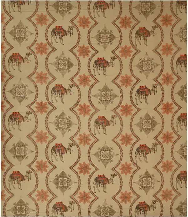 Kashida_Red_Cotton_Premium_&_Elegant_Animal_King_Size_Bedsheet_(90"X108")__With_2_Pillow_Covers_(_17"_X_27"_)_By_Sabhinjo