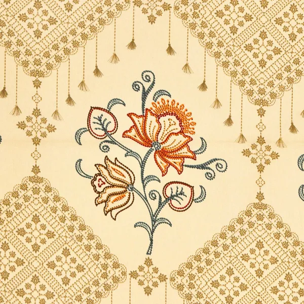 Kashida_Beige_&_Green_Cotton_Premium_&_Elegant_Floral_King_Size_Bedsheet_(90"X108")__With_2_Pillow_Covers_(_17"_X_27"_)_By_Sabhinjo