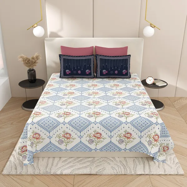 Kashida_Blue_Cotton_Premium_&_Elegant_Floral_King_Size_Bedsheet_(90"X108")__With_2_Pillow_Covers_(_17"_X_27"_)_By_Sabhinjo