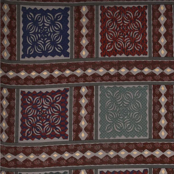 Bagru_Gold_Brown_Cotton_Premium_&_Elegant_Checkered_King_Size_Bedsheet_(90"X108")_With_2_Pillow_Covers_(_17"_X_27"_)_By_Sabhinjo