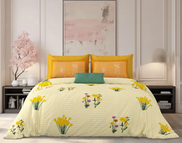 Milky_White_Yellow_Cotton_Premium_&_Elegant_Printed_King_Size_Bedsheet_(90"X108")__With_2_Pillow_Covers_(_17"_X_27"_)_By_Sabhinjo