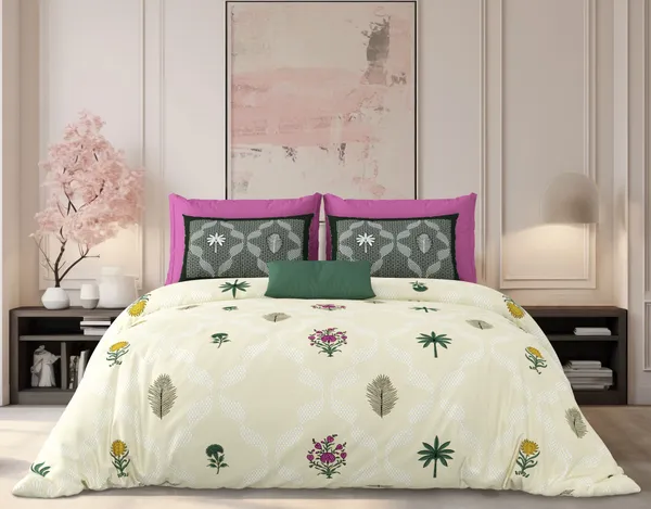 Milky_White_Green_Cotton_Premium_&_Elegant_Printed_King_Size_Bedsheet_(90"X108")_With_2_Pillow_Covers_(_17"_X_27"_)_By_Sabhinjo