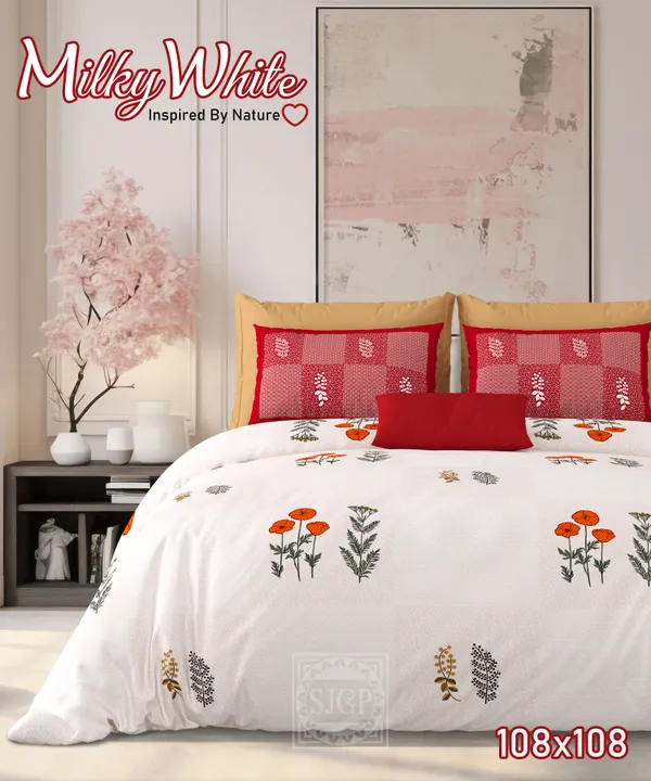 Milky_White_Pink_&_Red_Cotton_Premium_&_Elegant_Printed_King_Size_Bedsheet_(90"X108")__With_2_Pillow_Covers_(_17"_X_27"_)_By_Sabhinjo