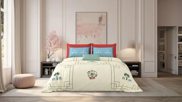 Milky_White_Green_&_Blue_Cotton_Premium_&_Elegant_Printed_King_Size_Bedsheet_(90"X108")_With_2_Pillow_Covers_(_17"_X_27"_)_By_Sabhinjo