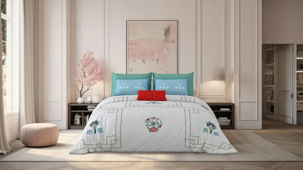 Milky_White_Grey_&_Blue_Cotton_Premium_&_Elegant_Printed_King_Size_Bedsheet_(90"X108")__With_2_Pillow_Covers_(_17"_X_27"_)_By_Sabhinjo