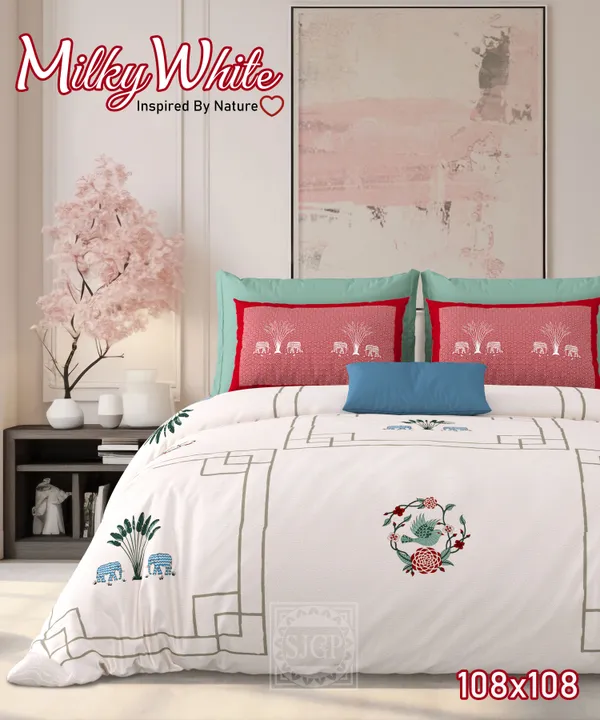Milky_White_Pink_Cotton_Premium_&_Elegant_Printed_King_Size_Bedsheet_(90"X108")__With_2_Pillow_Covers_(_17"_X_27"_)_By_Sabhinjo