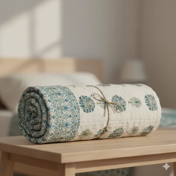 Ananta_Blue_Cotton_Premium_&_Elegant_Printed_Double_Rajai_(_90"_X_108"_)By_Sabhinjo