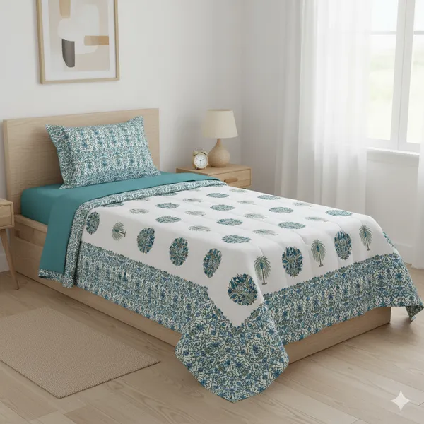 Ananta_Blue_Cotton_Premium_&_Elegant_Printed_Single_Rajai_(_60"_X_90"_)By_Sabhinjo