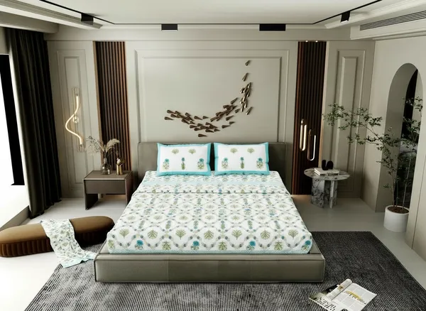 Ananta_Green_Cotton_Premium_&_Elegant_Printed_Double_Bedsheet_(_100"_X_108"_)__With_2_Pillow_Covers_(_17"_X_27"_)_By_Sabhinjo