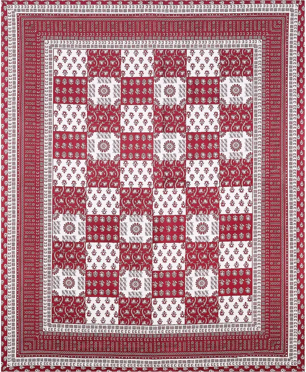 Warli_Maroon_Cotton_Premium_&_Elegant_Printed_Bedsheet_(_90"_X_108"_)__With_2_Pillow_Covers_(_17"_X_27"_)_By_Sabhinjo