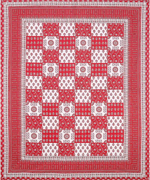 Warli_Red_Cotton_Premium_&_Elegant_Printed_Bedsheet_(_90"_X_108"_)__With_2_Pillow_Covers_(_17"_X_27"_)_By_Sabhinjo