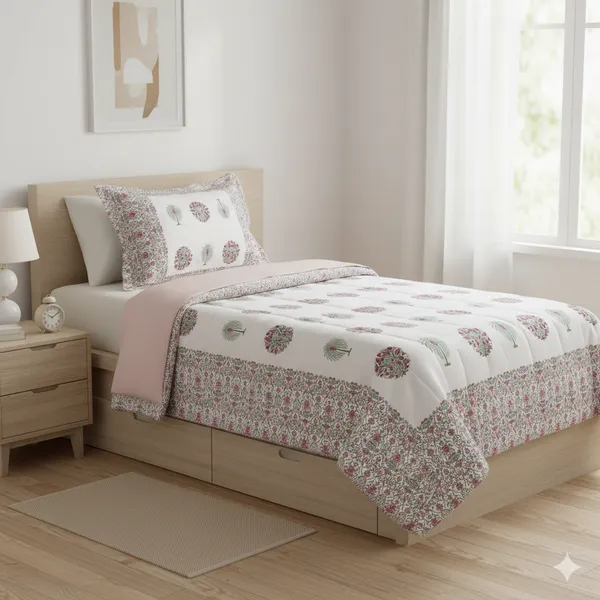 Ananta_Pink_Cotton_Premium_&_Elegant_Printed_Single_Rajai_(_60"_X_90"_)By_Sabhinjo