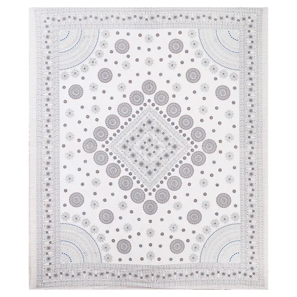 Kathakashida_Blue_elegant_thread_print_double_king_size_bedsheet_(90"X108")_with_2_pillow_covers_(17"X27")_By_Sabhinjo