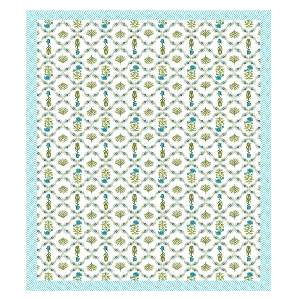 Ananta_Green_Cotton_Premium_&_Elegant_Printed_Double_Rajai_(_90"_X_108"_)By_Sabhinjo