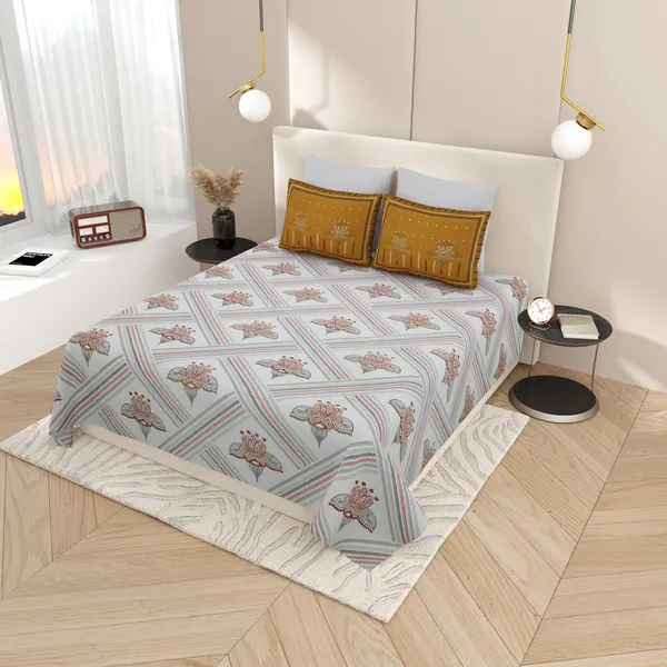 Kashida_Beige_Cotton_Premium_&_Elegant_Floral_King_Size_Bedsheet_(90"X108")__With_2_Pillow_Covers_(_17"_X_27"_)_By_Sabhinjo