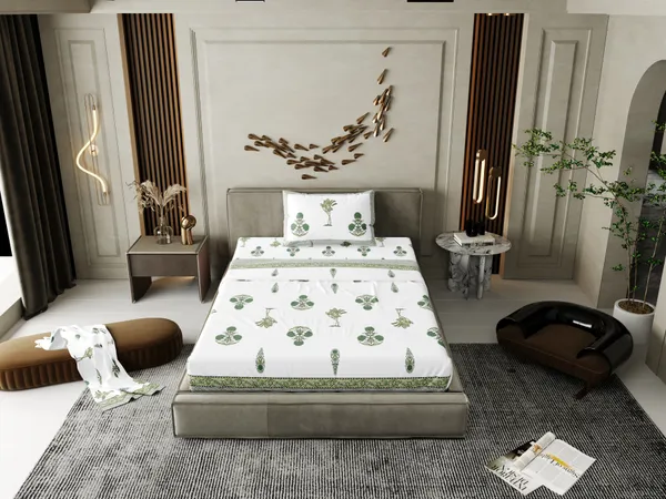 Ananta_Green_Cotton_Premium_&_Elegant_Printed_Single_Bedsheet_(_60"_X_90"_)__With_1_Pillow_Cover_(_17"_X_27"_)_By_Sabhinjo