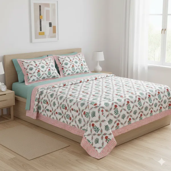 Ananta_Red_Cotton_Premium_&_Elegant_Printed_Double_Dohar_(_90"_X_108"_)By_Sabhinjo