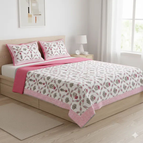 Ananta_Pink_Cotton_Premium_&_Elegant_Printed_Double_Dohar_(_90"_X_108"_)By_Sabhinjo