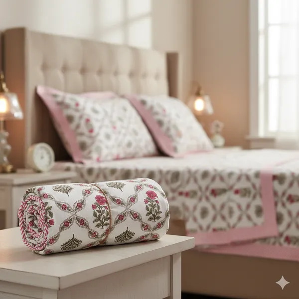 Ananta_Pink_Cotton_Premium_&_Elegant_Printed_Double_Dohar_(_90"_X_108"_)By_Sabhinjo