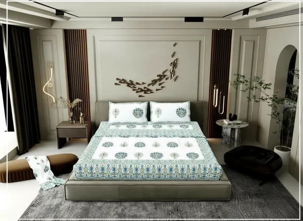 Ananta_Blue_Cotton_Premium_&_Elegant_Printed_Double_Bedsheet_(_100"_X_108"_)__With_2_Pillow_Covers_(_17"_X_27"_)_By_Sabhinjo