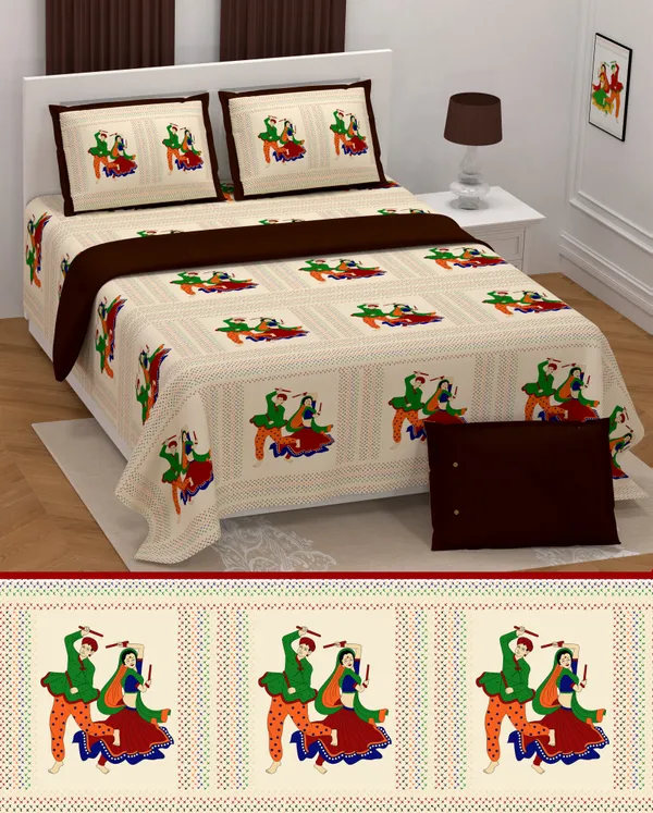 Hand_Work_Brown_Cotton_Premium_&_Elegant_Jaipuri_Prints_King_Size_Bedsheet_(90"X108")__With_2_Pillow_Covers_(_17"_X_27"_)_By_Sabhinjo