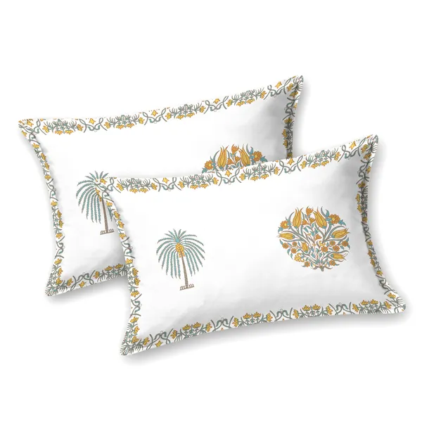 Ananta_Yellow_Cotton_Premium_&_Elegant_Printed_Double_Bedsheet_(_100"_X_108"_)__With_2_Pillow_Covers_(_17"_X_27"_)_By_Sabhinjo