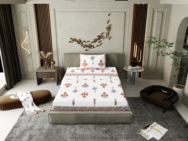 Ananta_Brown_Cotton_Premium_&_Elegant_Printed_Single_Bedsheet_(_60"_X_90"_)__With_1_Pillow_Cover_(_17"_X_27"_)_By_Sabhinjo