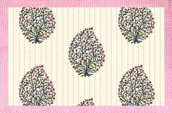Hand_Work_Pink_Cotton_Premium_&_Elegant_Jaipuri_Prints_King_Size_Bedsheet_(90"X108")__With_2_Pillow_Covers_(_17"_X_27"_)_By_Sabhinjo