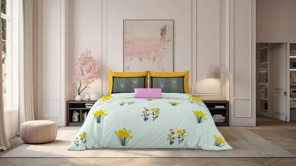 Milky_White_Green_Cotton_Premium_&_Elegant_Printed_King_Size_Bedsheet_(90"X108")__With_2_Pillow_Covers_(_17"_X_27"_)_By_Sabhinjo