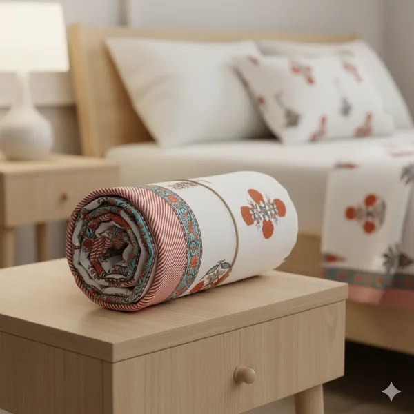 Ananta_Brown_Cotton_Premium_&_Elegant_Printed_Double_Rajai_(_90"_X_108"_)By_Sabhinjo