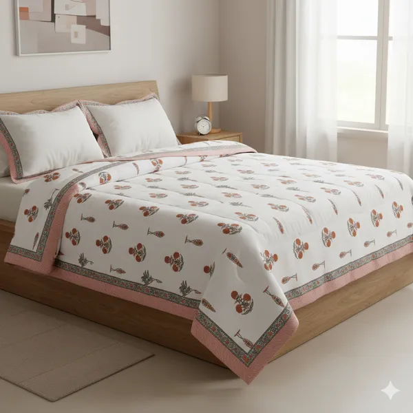Ananta_Brown_Cotton_Premium_&_Elegant_Printed_Double_Rajai_(_90"_X_108"_)By_Sabhinjo