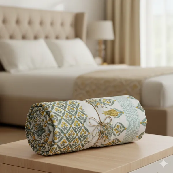 Ananta_Yellow_Cotton_Premium_&_Elegant_Printed_Double_Dohar_(_90"_X_108"_)By_Sabhinjo