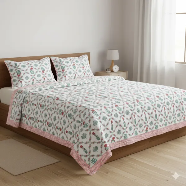 Ananta_Red_Cotton_Premium_&_Elegant_Printed_Double_Rajai_(_90"_X_108"_)By_Sabhinjo