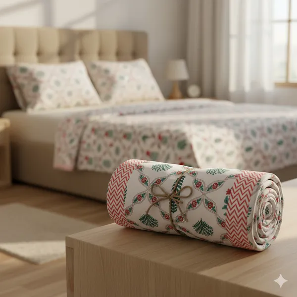 Ananta_Red_Cotton_Premium_&_Elegant_Printed_Double_Rajai_(_90"_X_108"_)By_Sabhinjo