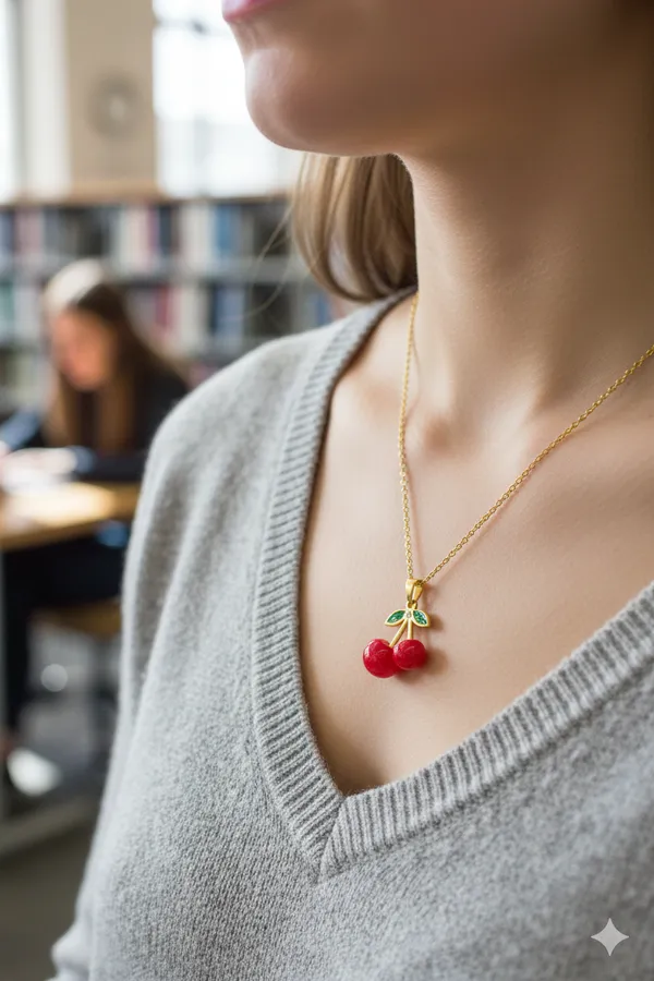 Gold_Twin_Cherry_Bliss_Pendant_With_Chain_For_Women