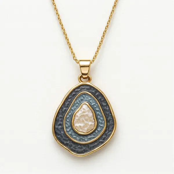 Black_Party_Pebble_Pendant_With_Earring_set__For_Women
