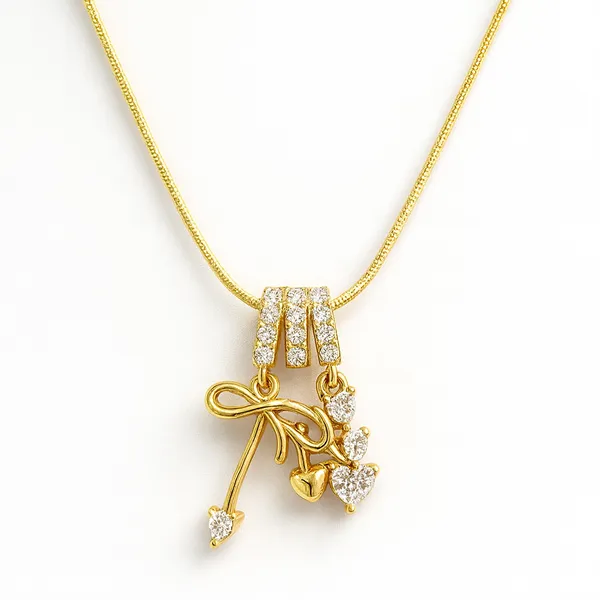 Gleam_Bow_Pendant_With_Chain_For_Women