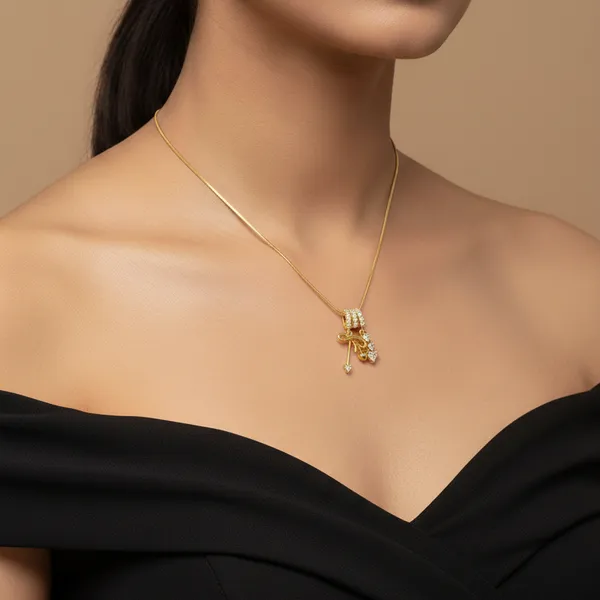 Gleam_Bow_Pendant_With_Chain_For_Women